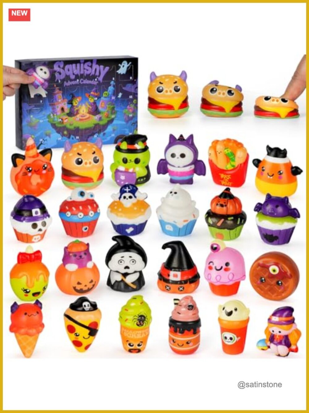 Halloween Advent Calendar 2026 - 24 Days Slow Rising Squishy Fidget Toys for